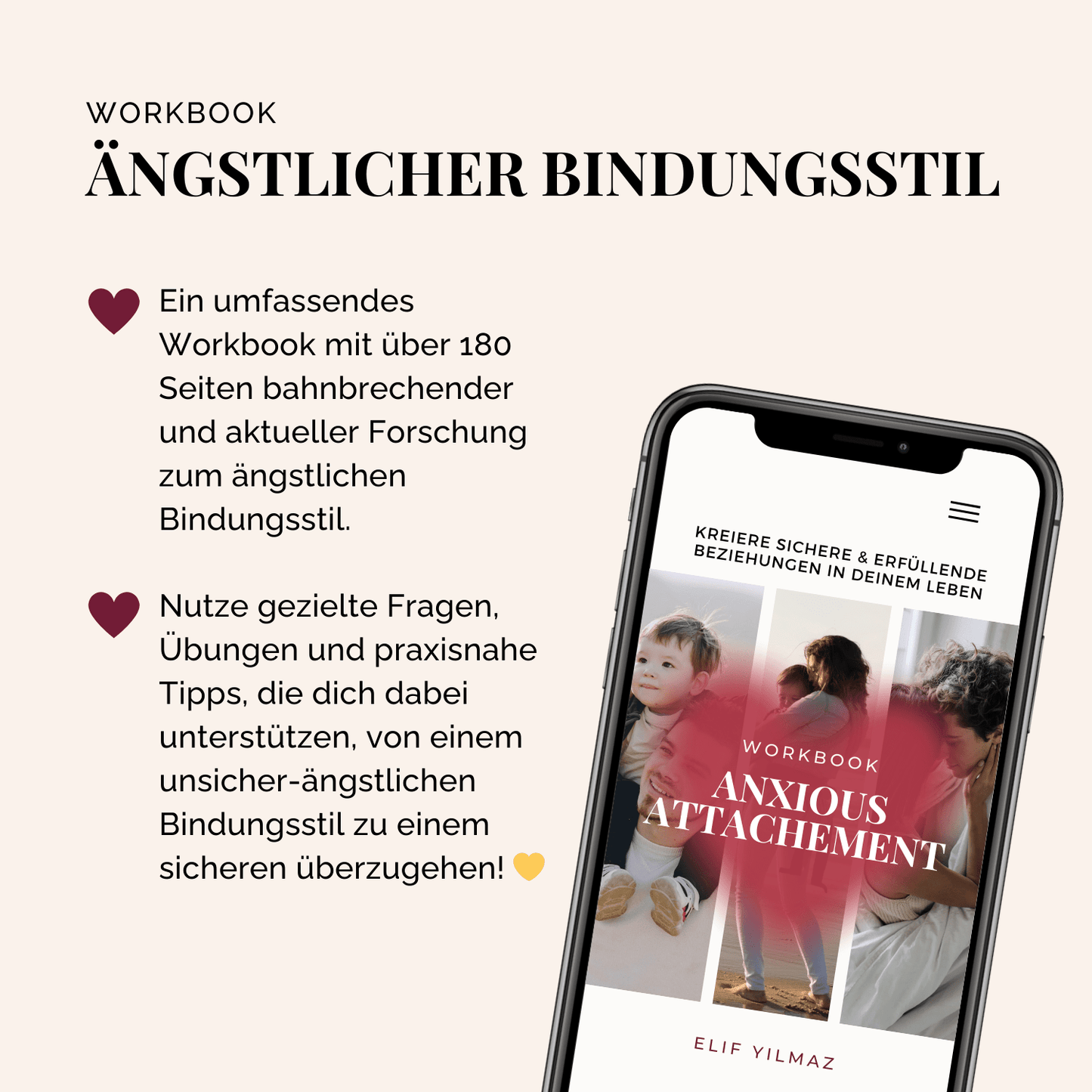Ängstlicher Bindungstyp Workbook - Dein Reset